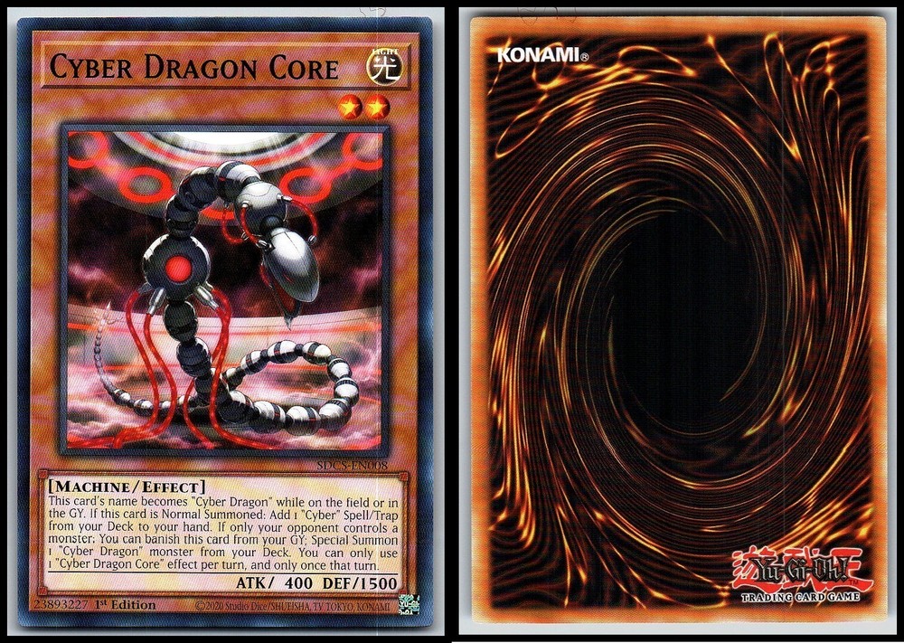 CYBER DRAGON CORE SDCS-EN008 1st Edition Yu-Gi-Oh Card