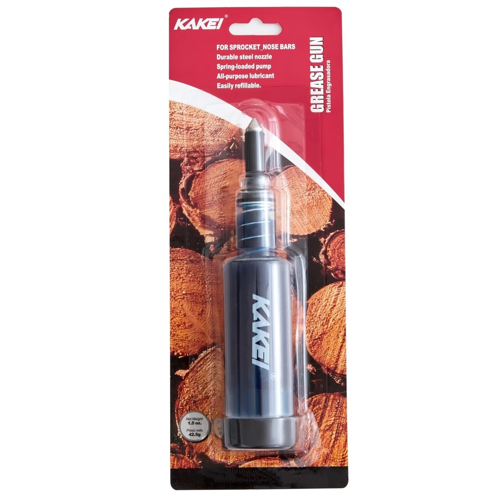 Chainsaw Bar Grease Gun 1.5 Oz, All-Purpose Lubricant for Chainsaw Guide Bar