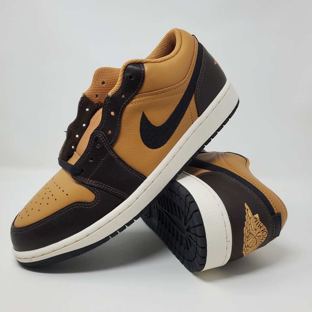 Nike Air Jordan 1 Low SE Shoes Flax Baroque Brown HQ3603-201 Men's Size 9