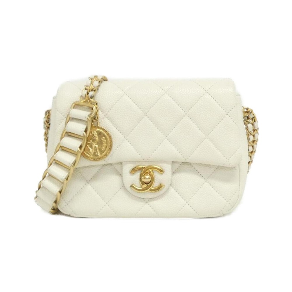 Authentic CHANEL AS2482 Shoulder Bag Black Leather Gold Hardware 2600076023750