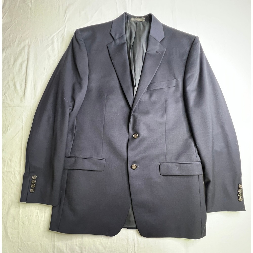 Lauren Ralph Lauren Men's Navy Blue Wool Blazer Jacket - Size 42L Sport Coat