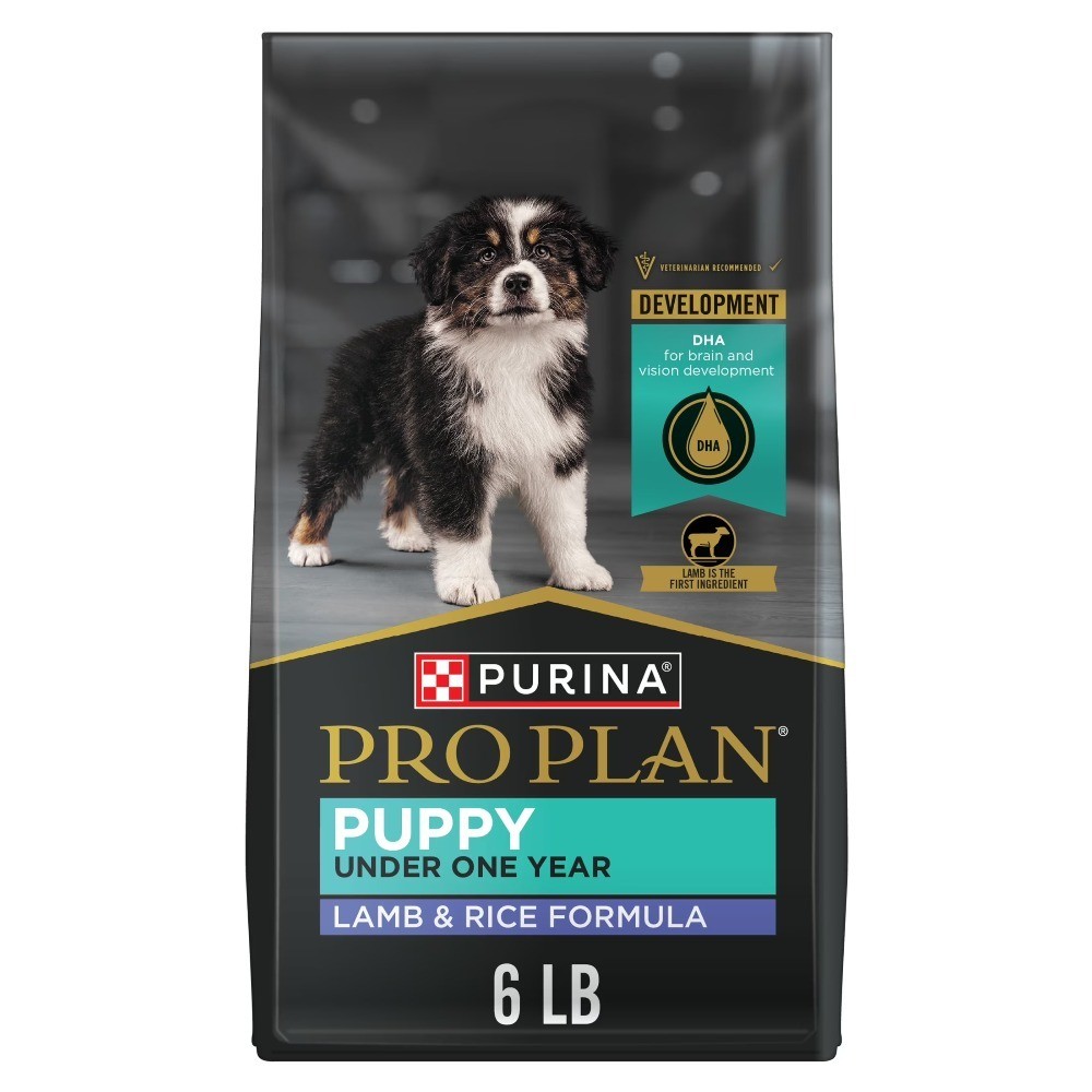 High Protein Dry Puppy Food with Real Lamb and Rice Formula for Dogs Under 1