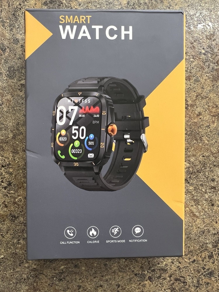 Rugged Smartwatch with Fitness Health Tracker for Active Lifestyles