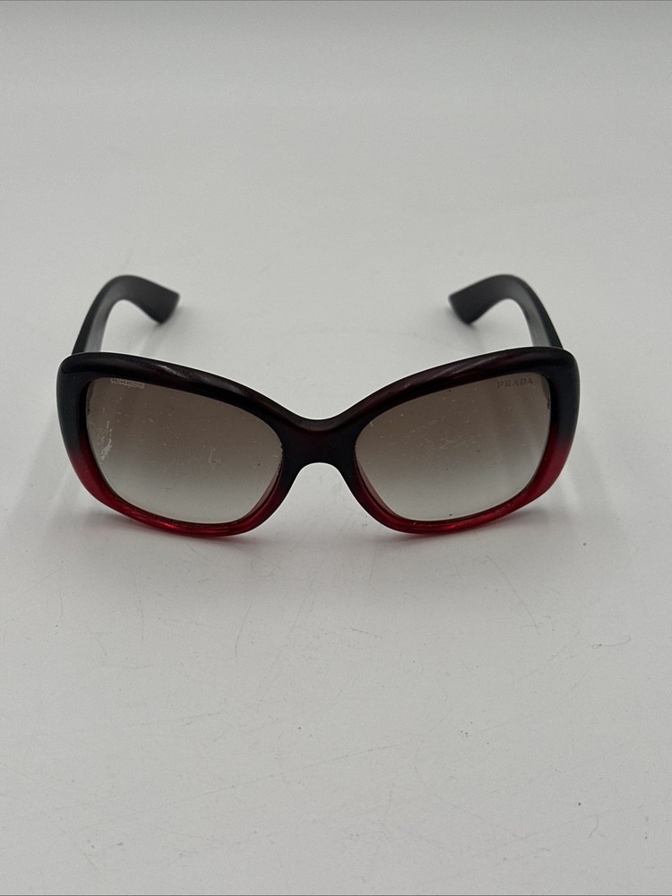 Prada SPR 32P Red And Black Women Sunglasses Authentic Made In Italy