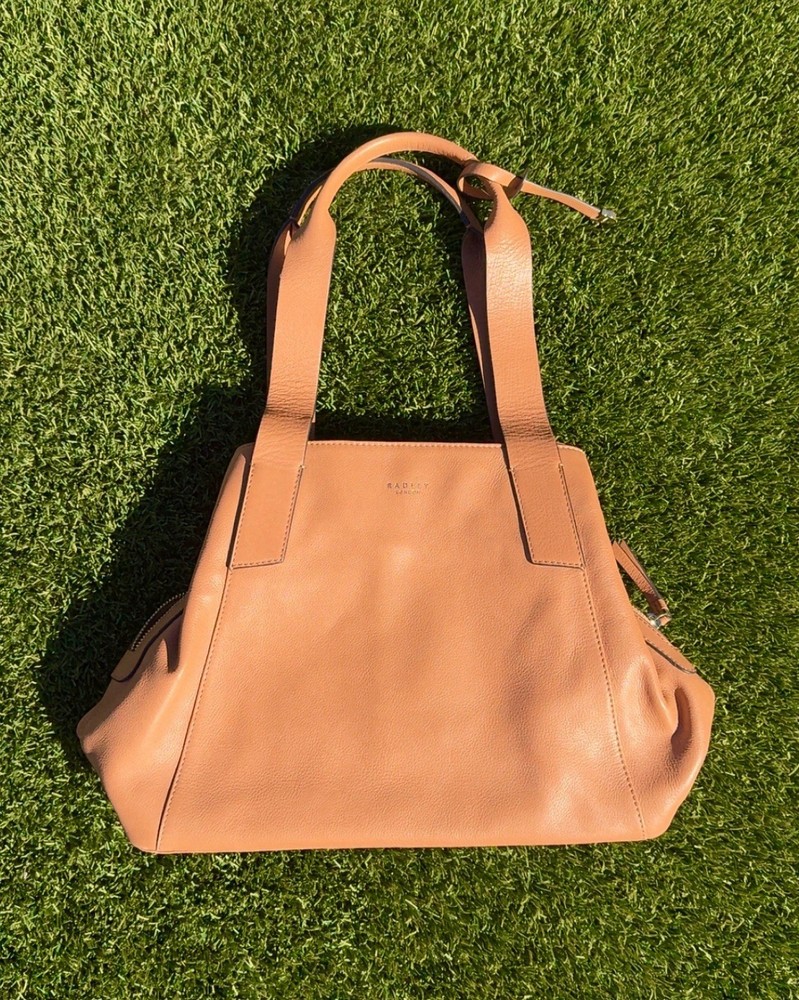 Women’s Handbag Radley London Leather Baylis Satchel Bag With Shoulder Strap