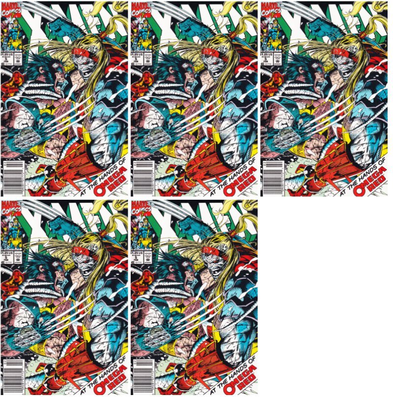 X-Men #5 Newsstand Cover Marvel Comics - 5 Comics