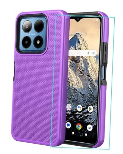 Boost Summit 5G Case with Tempered Glass Screen Protector for Summit 5G Phone