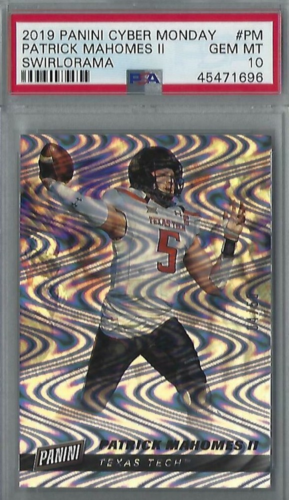 2019 Cyber Monday Patrick Mahomes /50 Swirlorama REFRACTOR PSA 10 Gem Mint-image