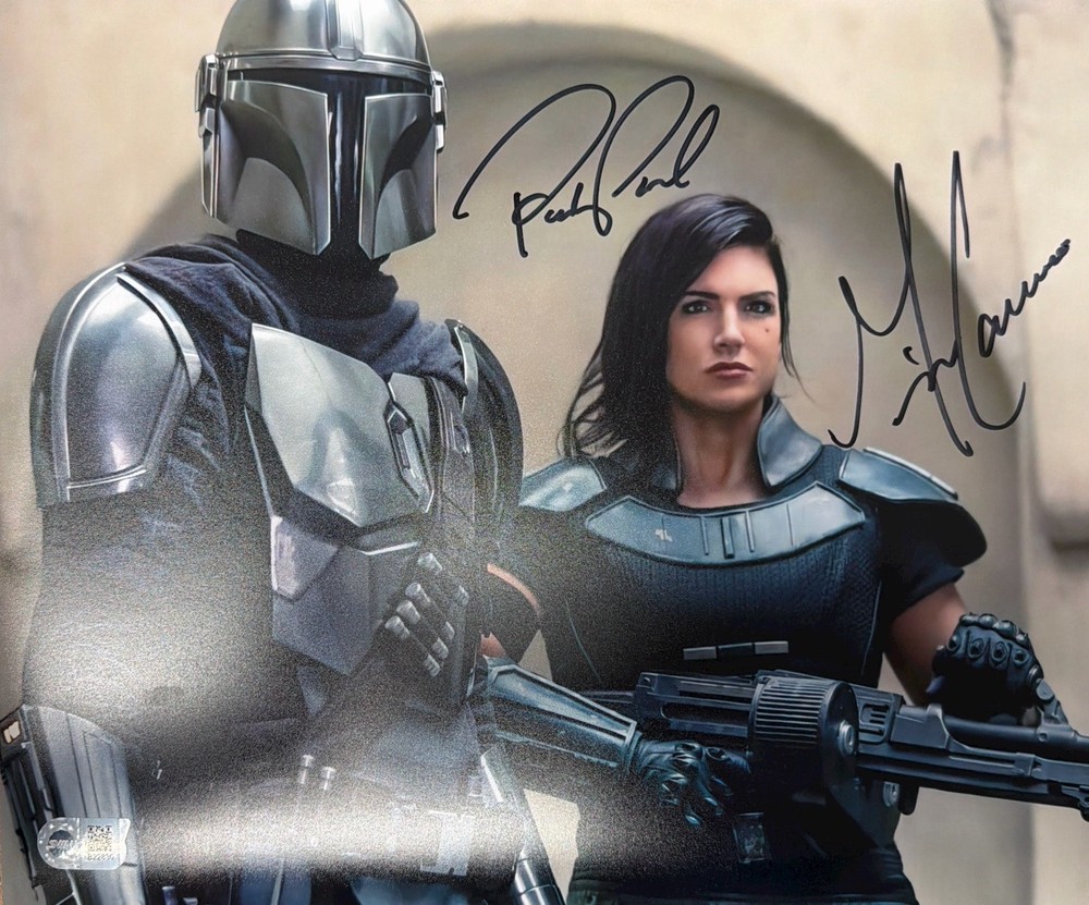 Pedro Pascal Gina Carano Signed 11x14 Star Wars The Mandalorian SWAU Witness