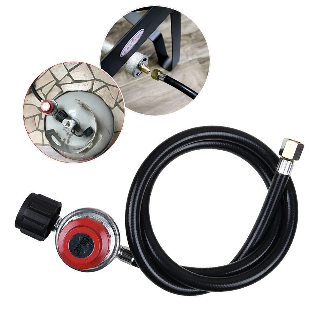 Propane Gas Regulator 4ft Hose Adjustable for Household Gas Lpg Butane Propane