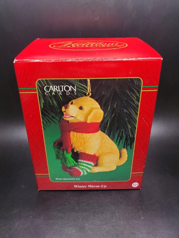 Carlton Cards Winter Warm Up Labrador Dog Retriever Christmas Ornament