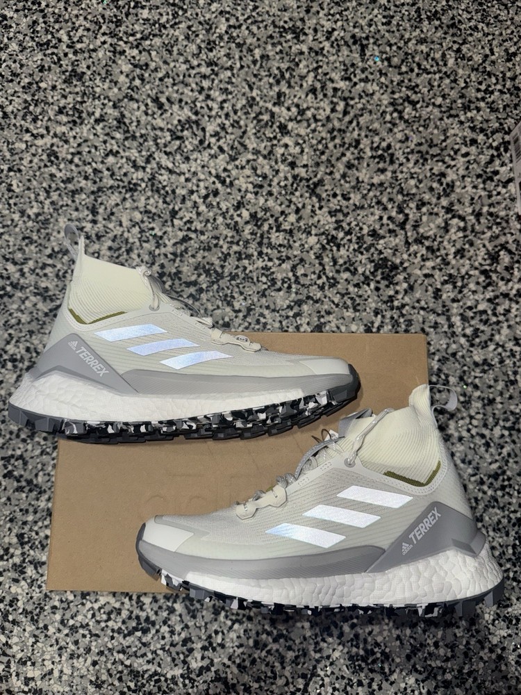 Adidas Terrex Free Hiker 2.0 Wander X Trail Shoes White/Yellow Womens Size 7-8.5