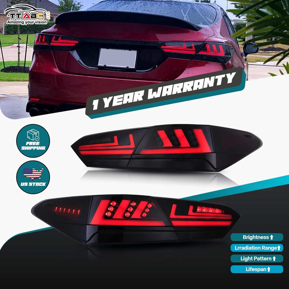 2018-2024 Toyota Camry LE SE XLE XSE LED Smoked Tail Lights Kit
