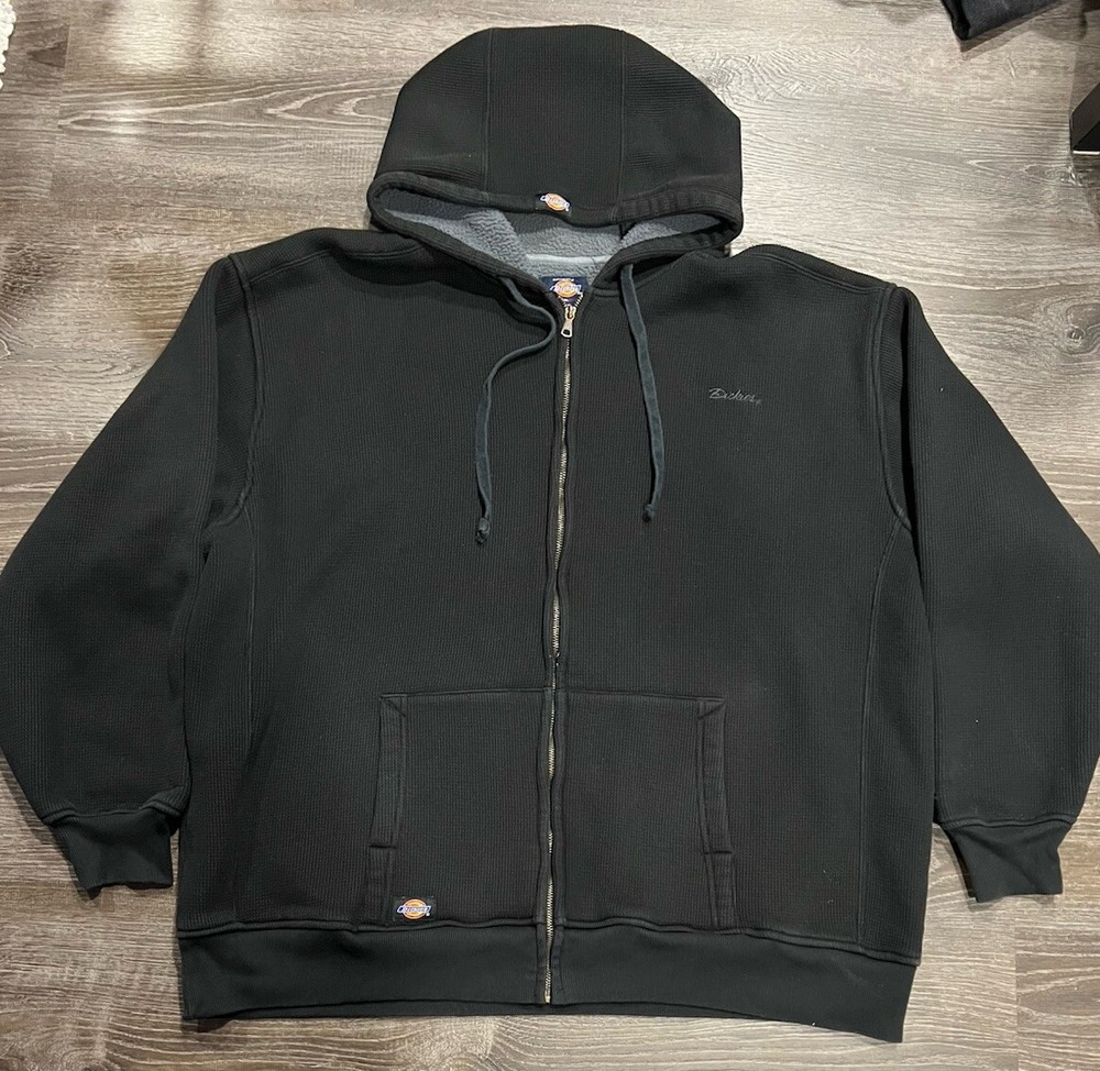 Dickies Black Heavy Duty Quilted Lined Canvas Work Jacket Size 2XL