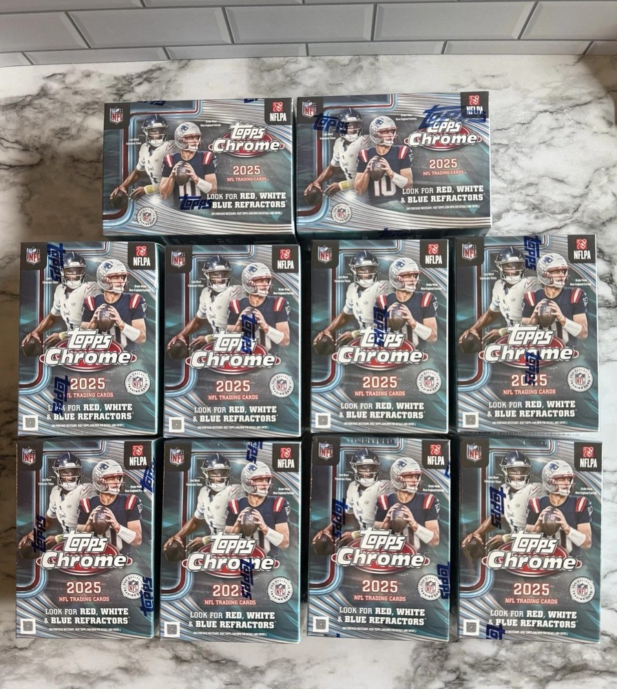 x10 2025 TOPPS CHROME VALUE BLASTER BOX NFL FOOTBALL SEALED- x10 - PREORDER 5/25