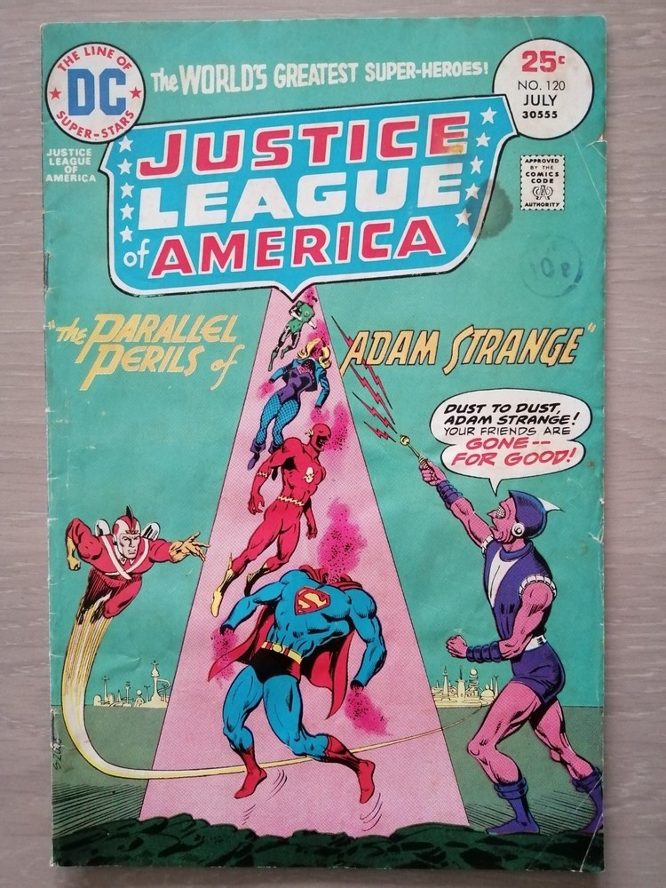 JUSTICE LEAGUE OF AMERICA #120_JUL 1975_VERY GOOD_BATMAN_SUPERMAN_BRONZE AGE DC!