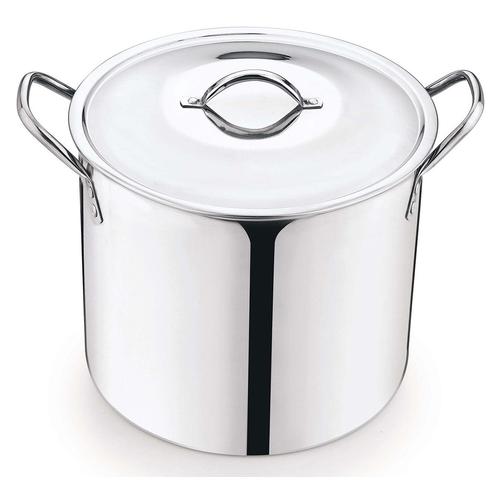 Mainstays 12 Quart Silver Stainless Steel Stock Pot with Lid  