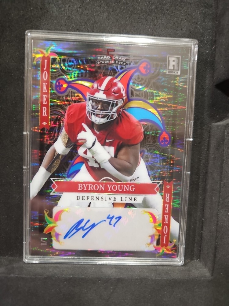 Dyron Young (1/1) RC Auto #SD-BYA Wild Card 5 Card Draw