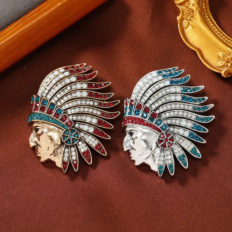 New Men's Brooch Creative Indian Pin Simple Casual Formal Suit Pin