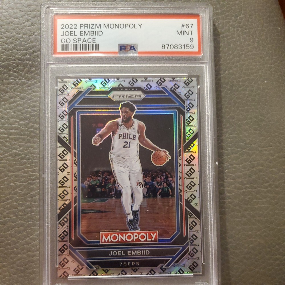 2022-23 Panini Prizm Monopoly Joel Embiid #67 Silver GO Space Prizm SP