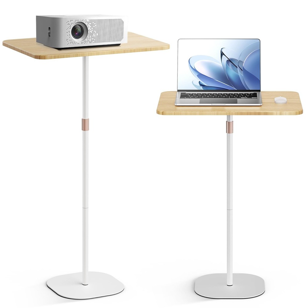 Adjustable 18-inch Portable Laptop Floor Stand for Bed or Sofa Use