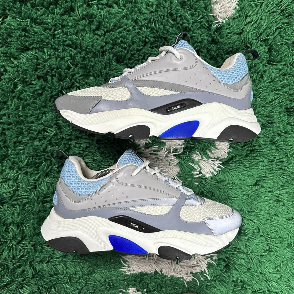 Dior B22 Sneakers Size 12 White Light Blue Mint Condition 45