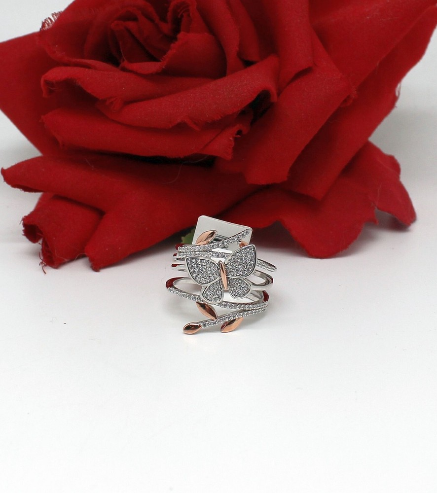 NWT JTV Sparkling CZ Butterfly   Ring Size 10 7.7g  CAT RESCUE