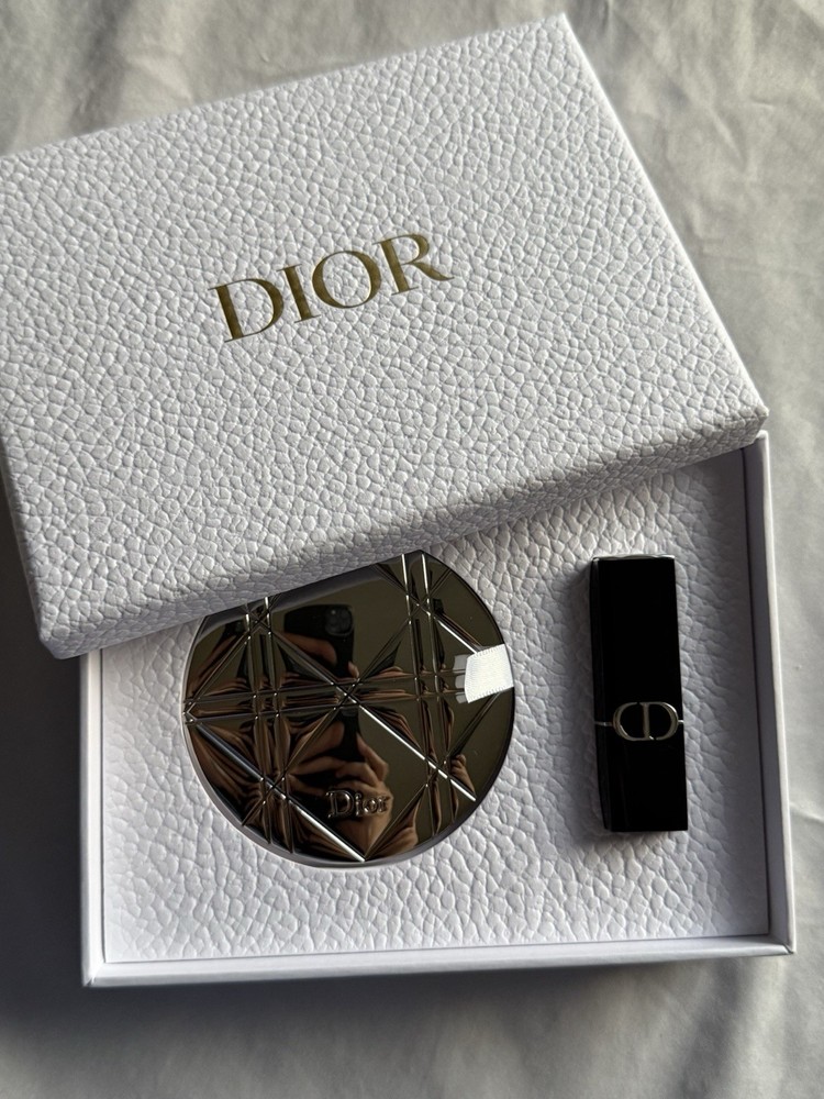 SEALED Dior Silver Double Mirror & Rouge Dior Lipstick #720 Mini