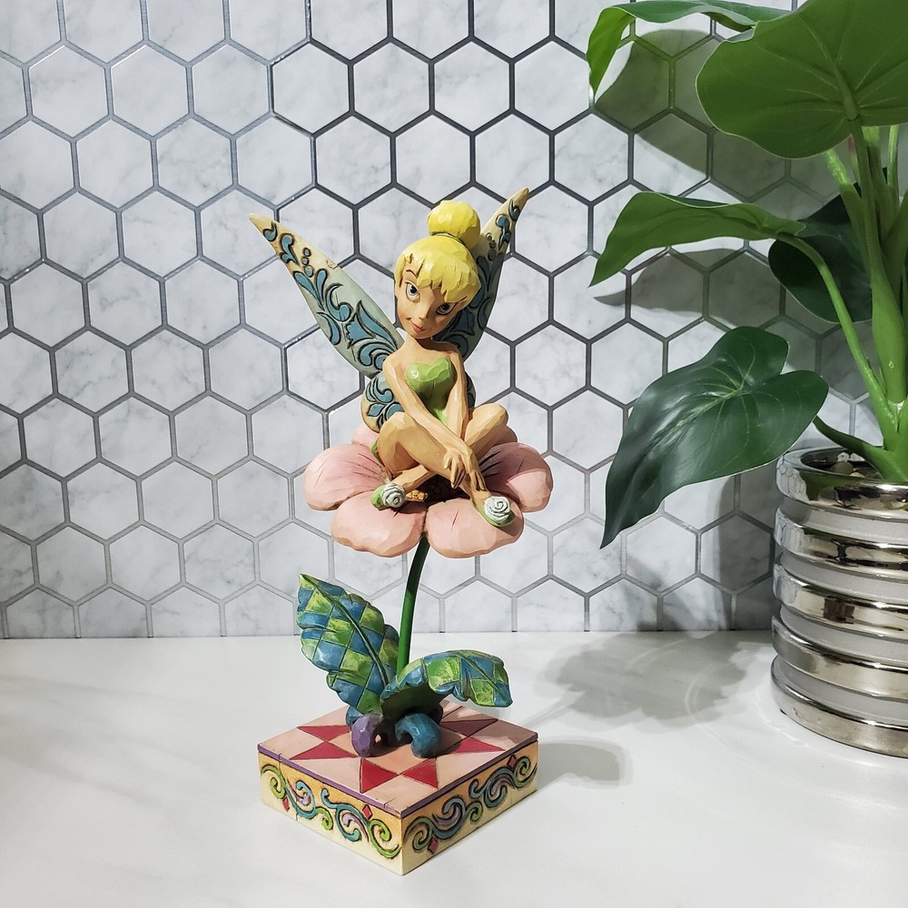 Jim Shore Disney Showcase Tinker Bell Sitting Pretty Peter Pan #4007913