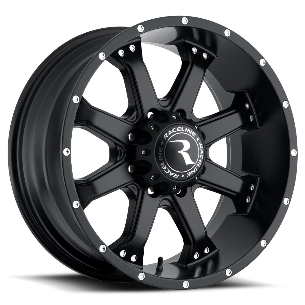 18x9 +18 Raceline 991B Assault 8x170 Satin Black Wheels (Set of 4)