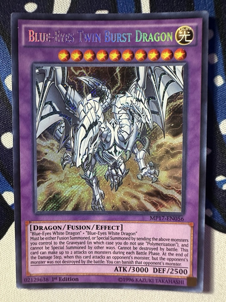 Blue-Eyes Twin Burst Dragon ScR MP17-EN056 2017 Mega-Tins Ultra Rare