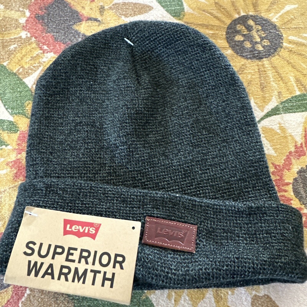 Levis Superior Warmth Winter Cuff Beanie Green Osf NWT