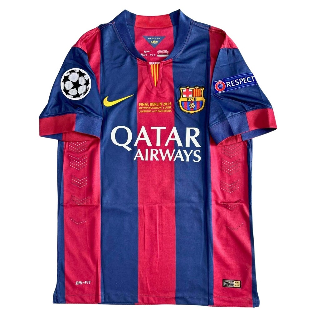FC Barcelona 2014-15 Home Short Sleeve UCL Final Berlin Jersey Messi #10