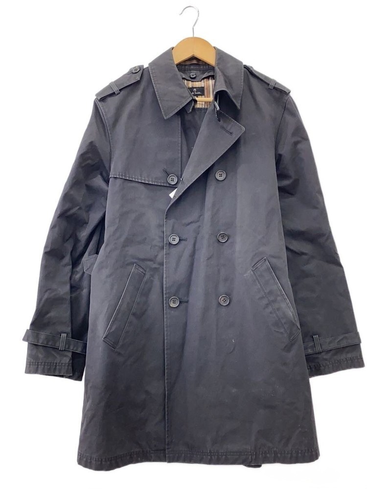 Ps Paul Smith Trench Coat/Xl/Cotton/Blk/Plain/Pp-Ks-69680/Used  2274