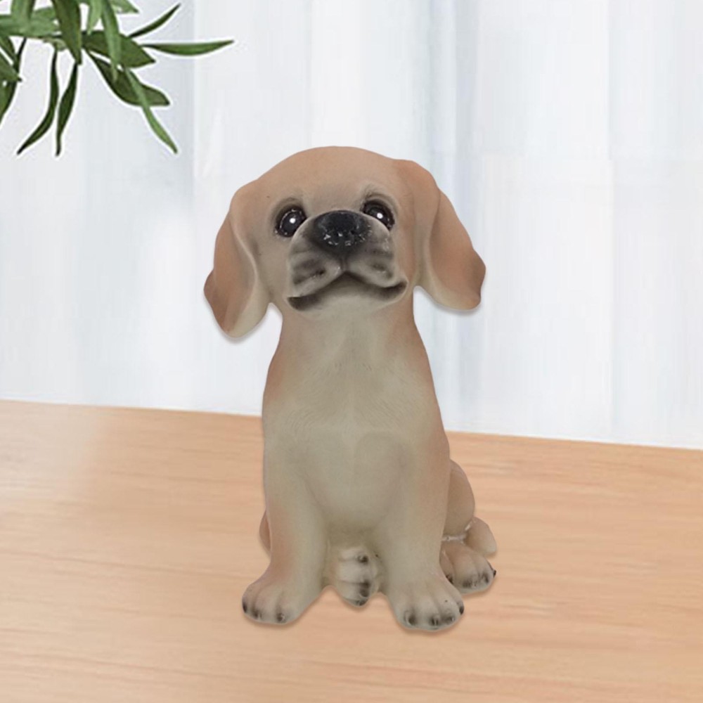 Dog Figurine Animal Sculpture Labrador Resin Cute Tabletop Decoration for