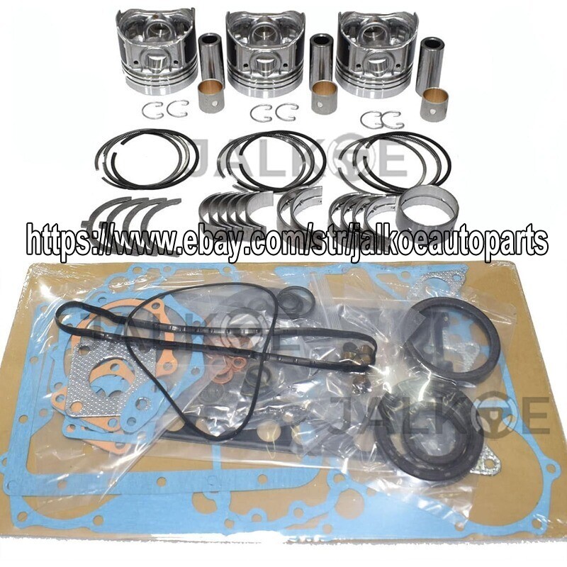 Piston&Main/Con Rod Bearing&Full Gasket Kit for Komatsu 3D75N Excavator