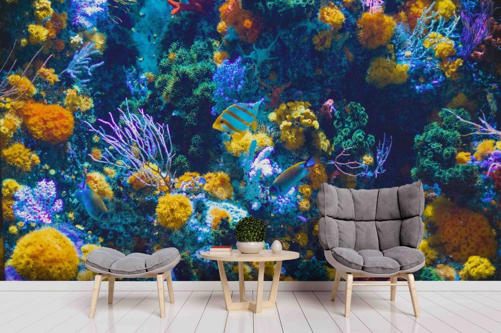 3D Ocean Coral Fish Landscape Wall Murals Wallpaper Murals Wall Sticker