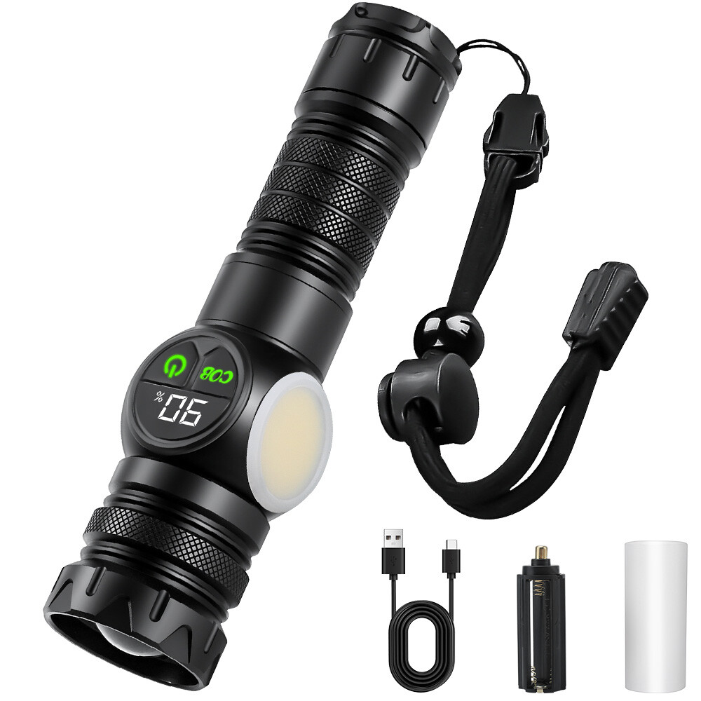 Super Bright 999000000 LM LED Torch Tactical Flashlight Lantern Rechargeable US