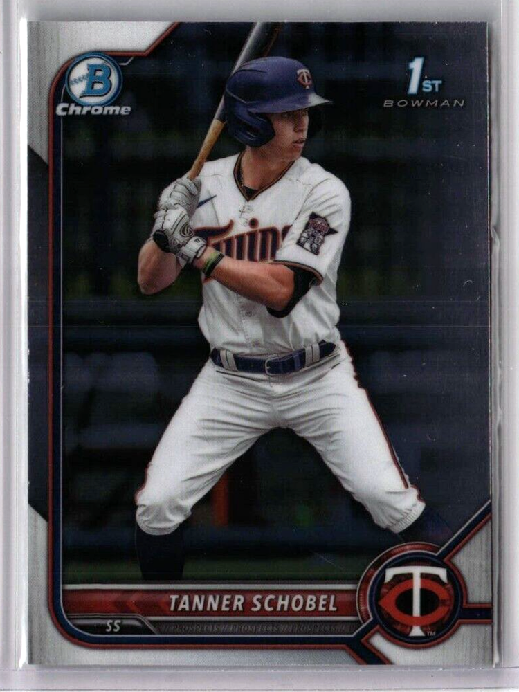 TANNER SCHOBEL ROOKIE 1ST BOWMAN CHROME BDC-28 2022 MLB MINNESOTA TWINS BASEBALL