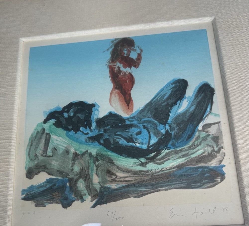 ERIC FISCHL Signed 1988 Original Color Woodcut
