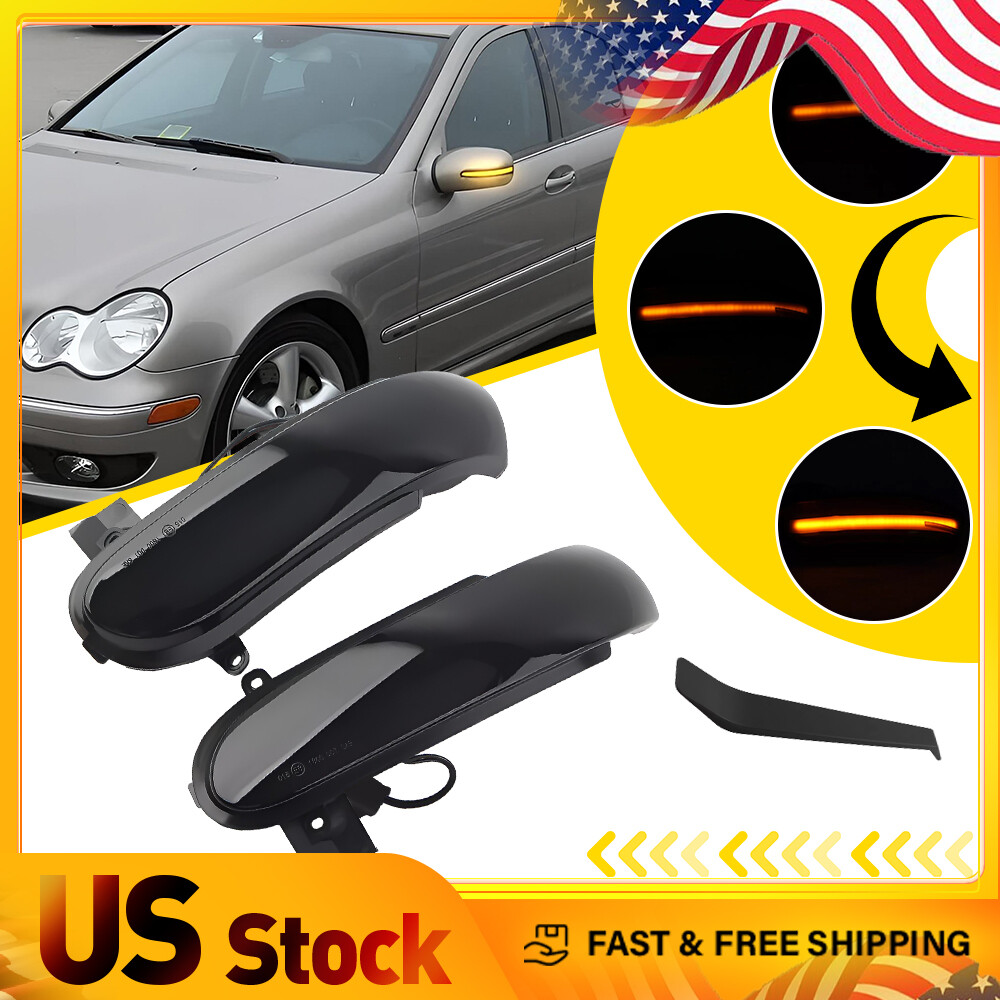 2x Dynamic LED Blinker Side Mirror Indicator For Benz SLK SL R171 R230 W230