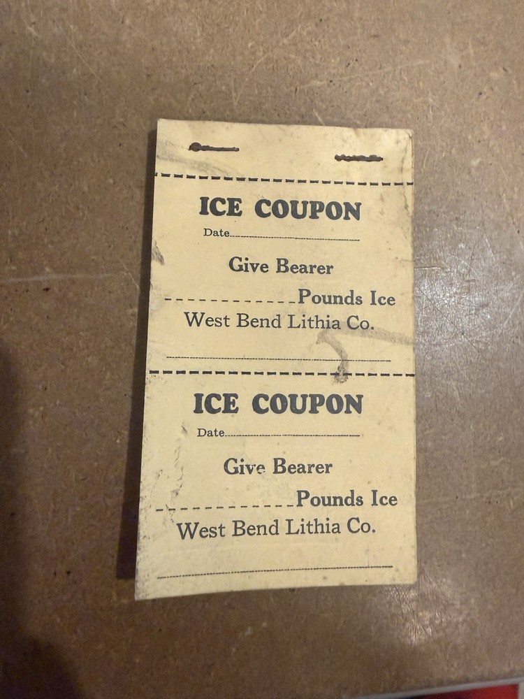 Rare West Bend Lithia Ice Coupon Book-image