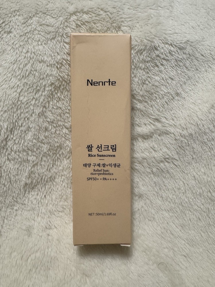 NEW Nenrte Rice Sunscreen SPF50+ PA++++ 1.69fl. oz Korean Skincare Free Ship
