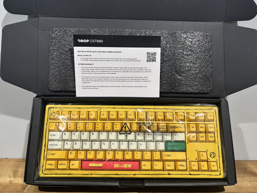 Drop MTN DEW BORDERLANDS Movie Keyboard CSTM80 NIB RARE Mountain Gaming