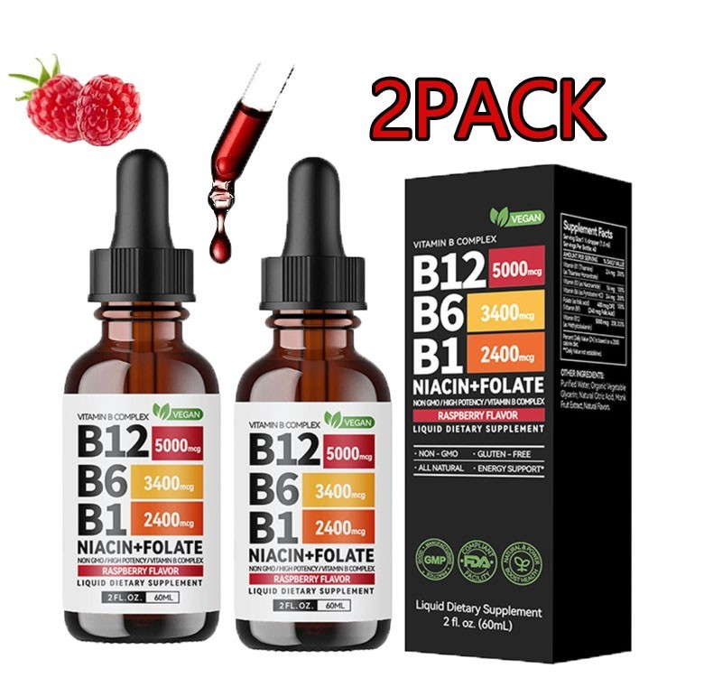 1-3Bottles Vitamin B12 and B6 Liquid Drops B12 Sublingual Vitamin B Complex - B1
