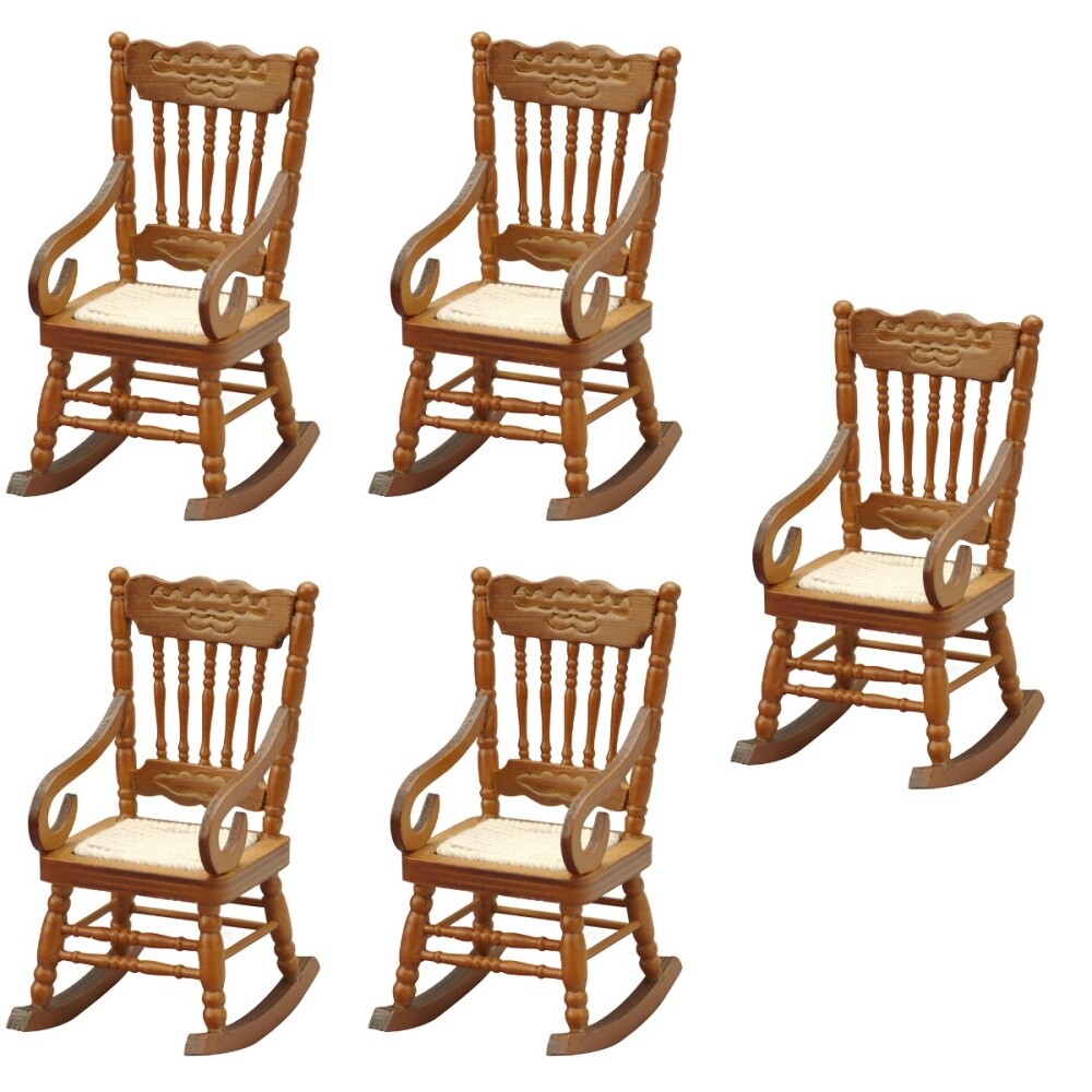 Miniature Fairy House Rocking Chair for Playhouse Dollhouse Decor  