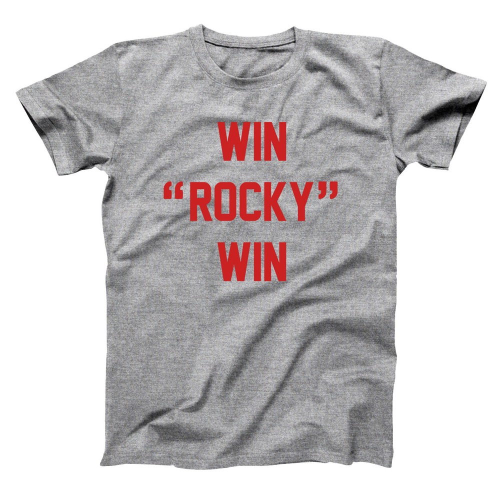 Win Rocky Win 80S Boxing Retro Movie Costume Gray Basic Men's T-Shirt