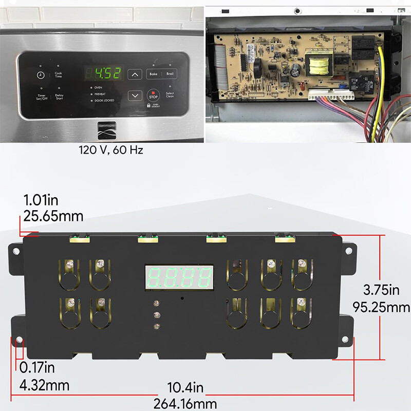 Kenmore Frigidaire Range Oven Control Board with Clock Timer Display