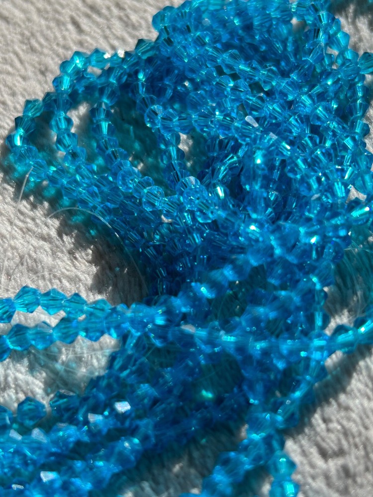 Jewelry Blue Bicone 4mm Beads Wholesale Clearance Sale 69 Strings-image