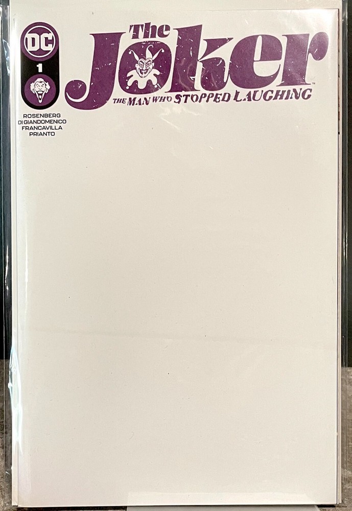 The Joker: The Man Who Stopped Laughing #1 (DC Comics, 2022) Sketch Edition